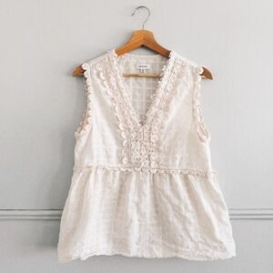 MAX STUDIO > Linen Blend Top